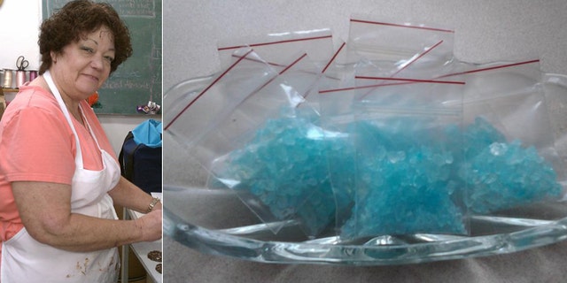 Debbie Ball's "meth" candy was a stunt double for the real thing during the first two seasons of "Breaking Bad," but she's under fire now after two kids shared it on a school playground.