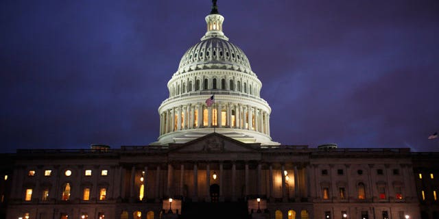 April 8: The U.S. Capitol was seen at dusk as a government shutdown loomed Friday night in Washington. (AP)