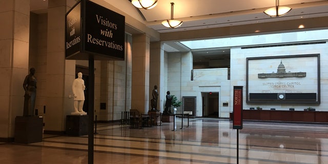 The Capitol Visitor Center is empty, as the government shutdown entered its third day.