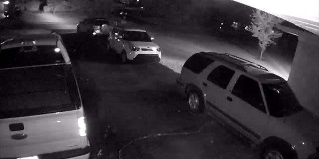 Security camera footage caught the thieves driving off in the Greens' Toyota Rav-4.
