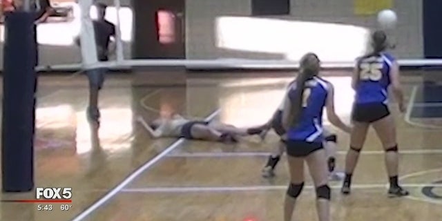 Claire Crawford, 17, suffered cardiac arrest during a volleyball game.