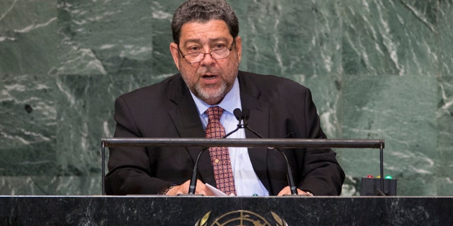 Saint Vincent and the Grenadines Prime Minister Ralph Gonsalves addresses the U.N. General Assembly.