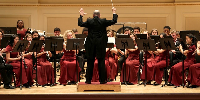 Members of the Marjory Stoneman Douglas High School band — the school’s elite wind symphony — traveled to New York City to perform at Carnegie Hall.