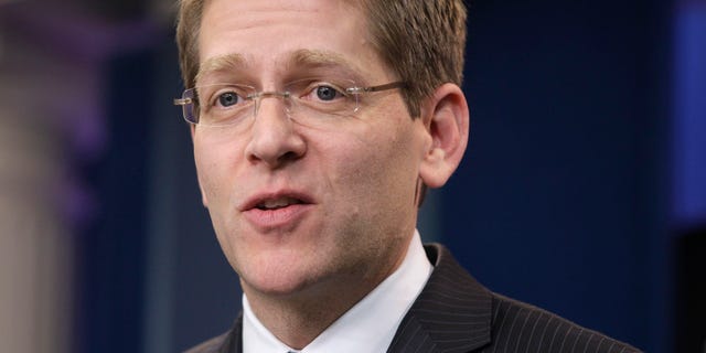 White House Press Secretary Jay Carney briefs reporters at the White House in Washington, Thursday, Feb. 17, 2011. (AP)