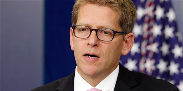 White House Press Secretary Jay Carney briefs reporters at the White House Sept. 6.