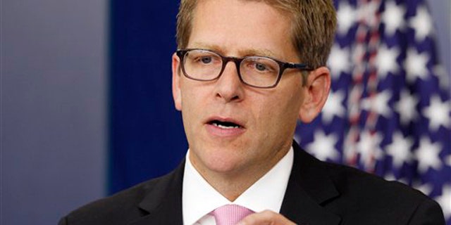 White House Press Secretary Jay Carney briefs reporters at the White House Sept. 6.