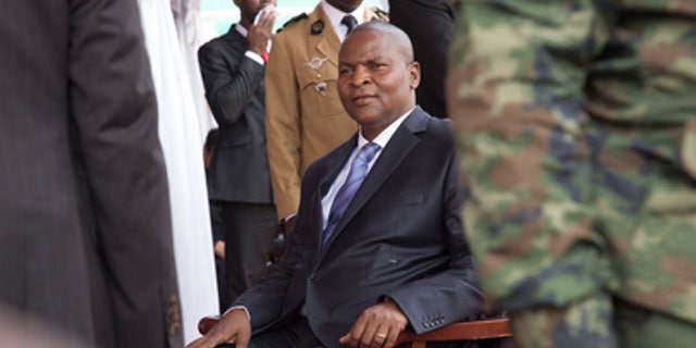 President-elect Faustin Archange Touadera of the Central African Republic (CAR) took the oath of office in Bangui on March 30, 2016. (UN Photo/Nektarios Markogianni)s
