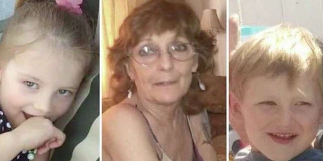 James Roberts, 5, and Emily Roberts, 4, were stranded with her grandmother Melody Bledsoe, 70, when fire swept through the rural area where they were staying Thursday.