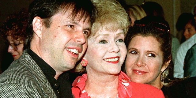 From left to right: Todd Fisher, Debbie Reynolds and Carrie Fisher.