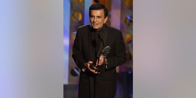Oct. 27, 2003. Casey Kasem accepts a radio icon award during the Radio Music Awards in Las Vegas.