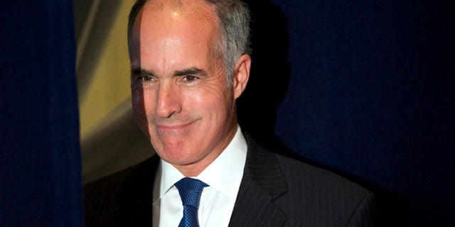 Oct. 9, 2014: Pennsylvania Senator Bob Casey takes the stage for Democratic challenger for Pennsylvania Governor Tom Wolf at a "Women for Wolf" grassroots rally at the National Constitution Center in Philadelphia. (Reuters)
