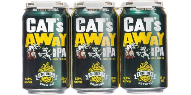 Walmart's Cat's Away IPA is one of four offerings from Trouble Brewing.