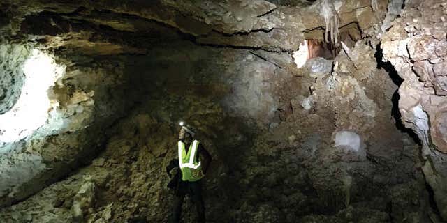 One of the cave's four chambers. Experts say the cave is millions of years old and has never been accessed by an animal or person.