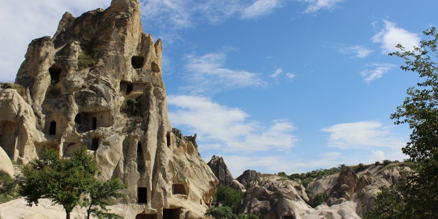 Cave dwellings offer amazing views and also a place to sleep.