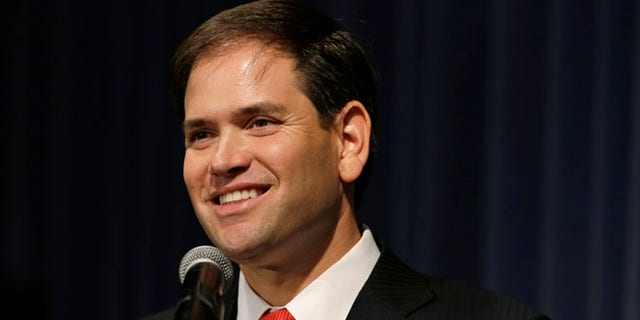 Saturday, Nov. 17, 2012: U.S. Sen. Marco Rubio, R-Fla., speaks during Iowa Gov. Terry Branstad's annual birthday fundraiser, in Altoona, Iowa.