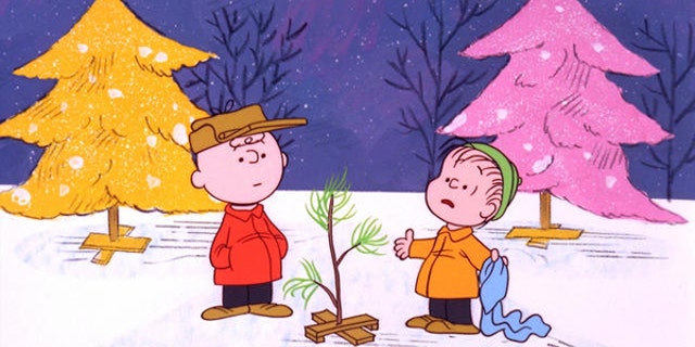 Charlie Brown and Linus in scene from tv special "A Charlie Brown Christmas", photo (AP)