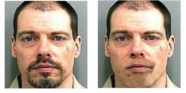 These undated photos provided by Barnegat Police Department shows Arthur Buckel. Corrections officials say the minimum security inmate was missing when guards at Bayside State Prison in the southern New Jersey town of Hammonton performed a count Tuesday, May 3, 2016. (Barnegat Police Department via AP)