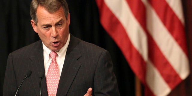 May 9: U.S. House Speaker John Boehner gestures as he addresses the Economic Club of New York