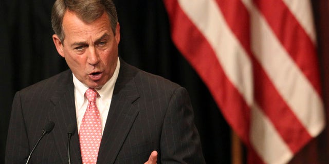 May 9: U.S. House Speaker John Boehner gestures as he addresses the Economic Club of New York