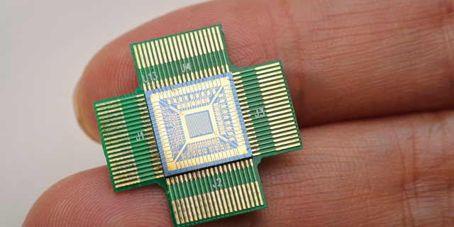 A silicon-based sensing chip, which consists of 64 nanosensors and is less than one square centimeter, can turn a cell phone into a portable poison detector.