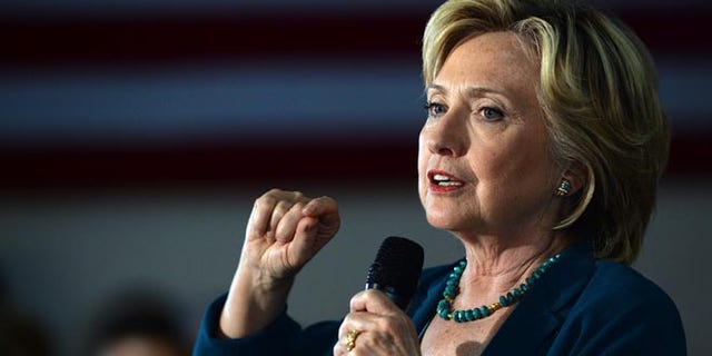 LACONIA, NH - SEPTEMBER 17: Democratic Presidential candidate Hillary Clinton speaks during a community forum on substance abuse September 17, 2015 in Laconia, New Hampshire. Clinton spent the day campaigning and spoke at on substance abuse. (Photo by Darren McCollester/Getty Images)