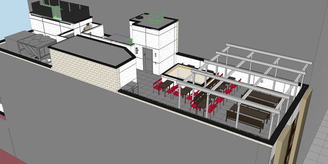 The restaurant “will offer unimpeded views of the Freedom Tower” from the rooftop dining area, Chick-fil-A says.