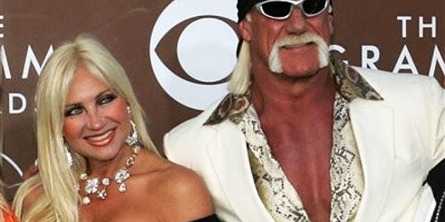 Feb. 8, 2006: Linda and Hulk Hogan attend the Grammy Awards in happier times.
