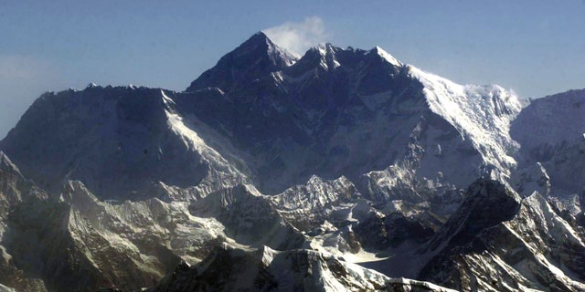May 6, 2003: In this file photo, Mount Everest, the world's tallest mountain situated in the Nepal-Tibet border as seen from an airplane. (AP)