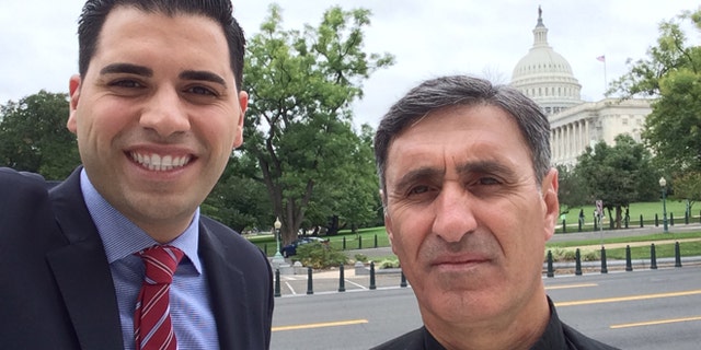 Arabo, (l.), and Noel, (r.), advocate Chaldeans remaining in, or moving to the US until their safety can be assured in Iraq.