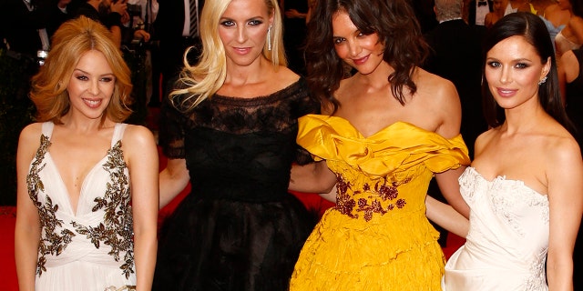 Georgina Chapman said she "loved my life" when married to Weinstein. She's pictured here (from l-r) with singer Kylie Minogue, her Marchesa co-founder Keren Craig and actress Katie Holmes at the 2014 Met Gala.