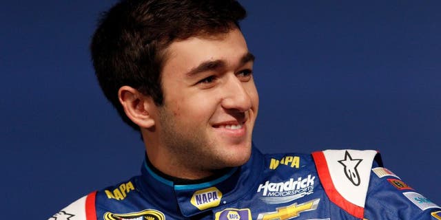 CHARLOTTE, NC - JANUARY 21: Chase Elliott talks about being the newest member of the Rick Hendrick Racing team during the NASCAR 2016 Charlotte Motor Speedway Media Tour on January 21, 2016 in Charlotte, North Carolina. (Photo by Bob Leverone/NASCAR via Getty Images)