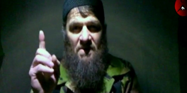 This image taken from video received late Monday, Feb. 7, 2011 by The Kavkaz Center, a website affiliated with Chechen rebels, shows insurgent leader Doku Umarov speaking in a video in which he claims responsibility for last month's deadly suicide bombing at Russia's largest airport.
