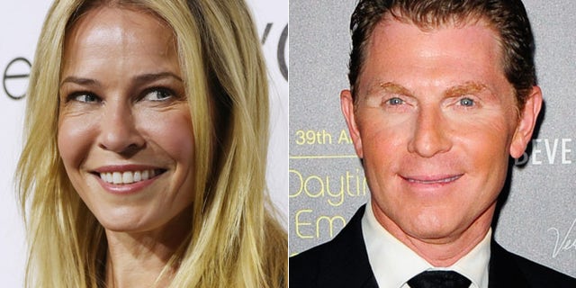 Chelsea Handler and Bobby Flay.