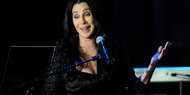 Cher speaks at the Pre-Grammy Gala & Salute to Industry Icons with Clive Davis honoring David Geffen held in Beverly Hills, California on February 12, 2011.