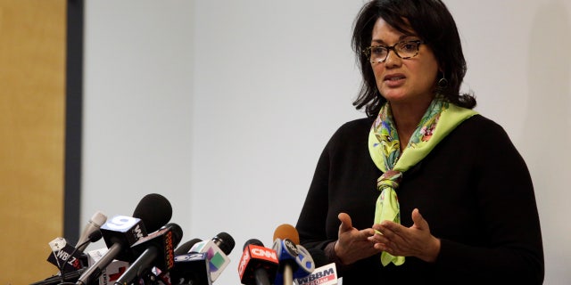 Jan 4, 2016: Sharon Fairley, acting head of the Independent Police Review Authority, speaks at a news conference in Chicago (AP Photo/Teresa Crawford)