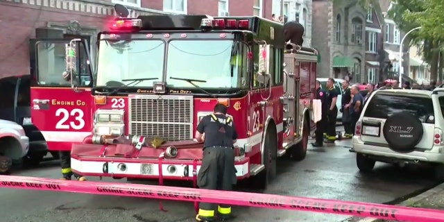 A fire broke out in an apartment early Sunday in Chicago, killing at least eight people, officials said.
