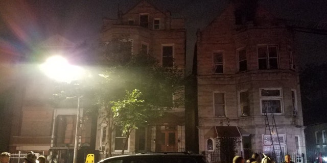 A Chicago firefighter was injured battling the blaze, and was taken to the hospital in good condition, officials said.