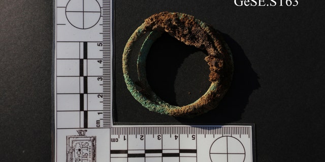 A bronze bracelet discovered at 'ST63,' one of the child graves at Gebel el Silsila (Copyright: Gebel el Silsila Project)