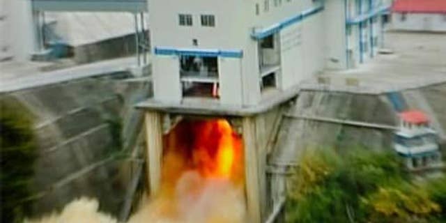 China tested a new liquid oxygen and kerosene engine for its planned Long March-5 rocket on July 29, 2012.