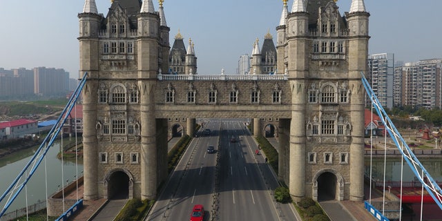 A look alike of London's Tower Bridge is seen in Suzhou, Jiangsu province, China.