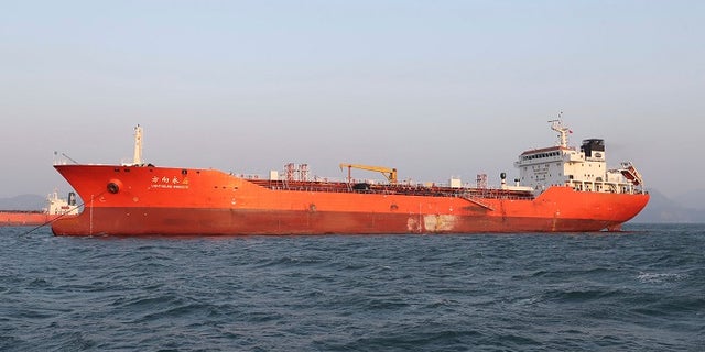 The Lighthouse Winmore, a Hong Kong-flagged ship, was seen in the waters off Yeosu, South Korea. South Korean authorities boarded the ship and interviewed its crew members for allegedly violating U.N. sanctions by transferring oil to a North Korean vessel in October.