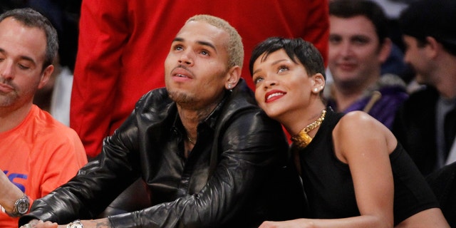 Chris Brown and Rihanna on Christmas, 2012.