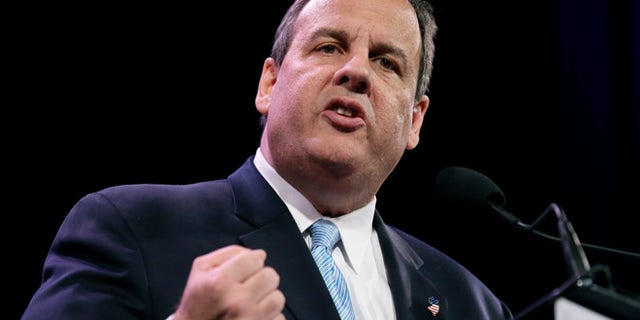 Jan. 24, 2015: New Jersey Gov. Chris Christie speaks during the Freedom Summit in Des Moines, Iowa. (AP)