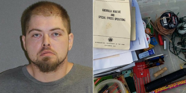 Christopher Langer (left) was arrested on charges of making/possessing destructive device, police said.