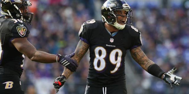 BALTIMORE, MD - NOVEMBER 27: Wide receiver Steve Smith #89 of the Baltimore Ravens reacts after a play against the Cincinnati Bengals in the first quarter at M&T Bank Stadium on November 27, 2016 in Baltimore, Maryland. (Photo by Rob Carr/Getty Images)
