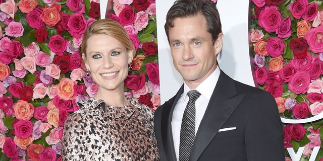 FILE - In this June 10, 2018 file photo, Claire Danes, left, and Hugh Dancy arrive at the 72nd annual Tony Awards in New York. A publicist for the actors said Friday, Aug. 31, that the couple gave birth Monday in New York. (Photo by Evan Agostini/Invision/AP, File)