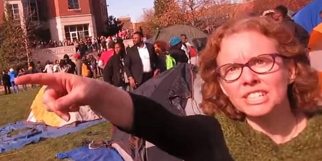 Professor Melissa Click was caught on video trying to throw a reporter off of public property. (Screengrab)