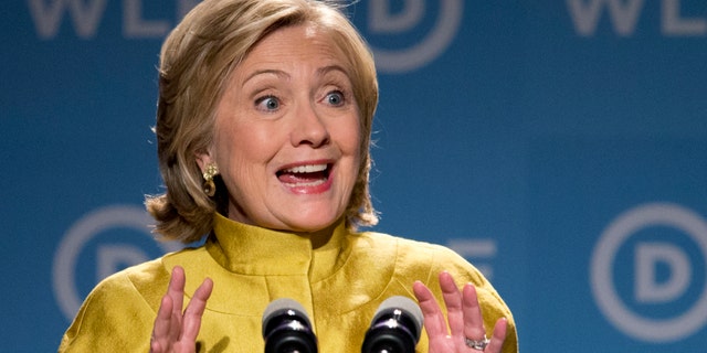 Sept. 19, 2014: former Secretary of State Hillary Rodham Clinton speaks in Washington.