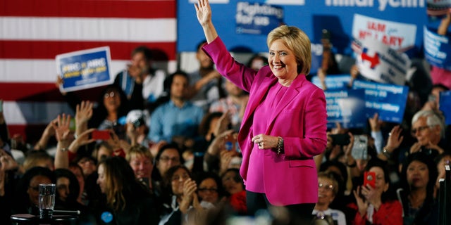 Democratic candidate Hillary Clinton speaks at a rally Thursday, Feb. 18, 2016, in Las Vegas.