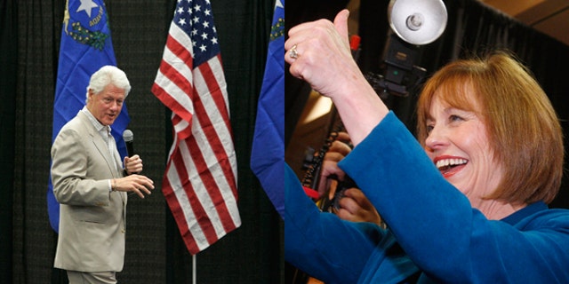 Former President Bill Clinton is hitting the campaign trail in Nevada to help vulnerable Senate Majority Leader Harry Reid overcome Republican nominee Sharron Angle. (AP)